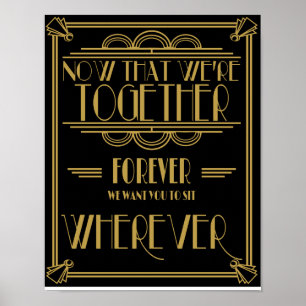 Art Deco-sätesplan Sätt dig var du än skriver ut Poster
