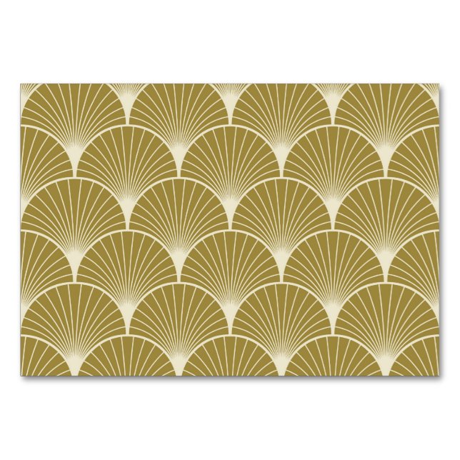 Art deco,scallop,mönster,guld,vit,silver,chic, bordsnummer (Framsidan)