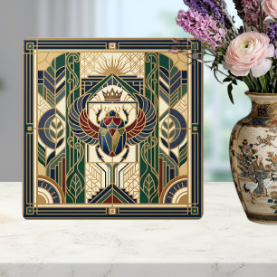Art Deco-scarabdyr Egyptisk soldesign Kakelplatta