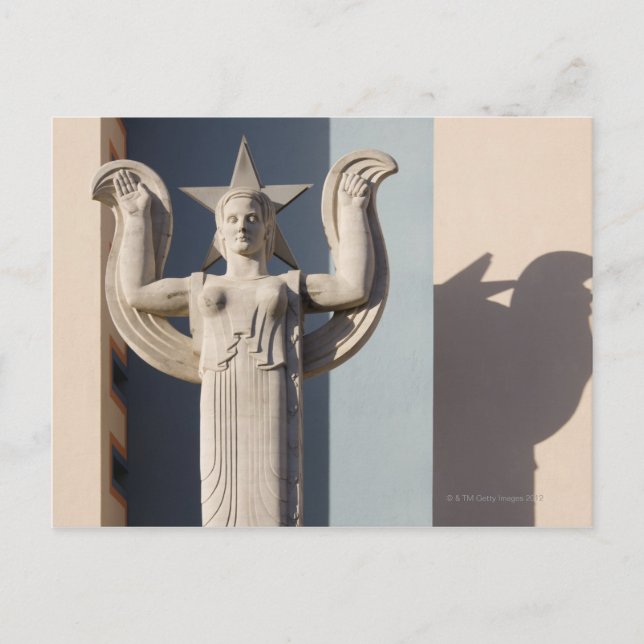 Art Deco Sculpture vid Texas statliga mässan Vykort (Framsida)