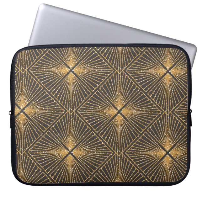 Art Deco Seamless Geometric Mönster. Elegant Wallp Laptop Fodral (Framsidan)