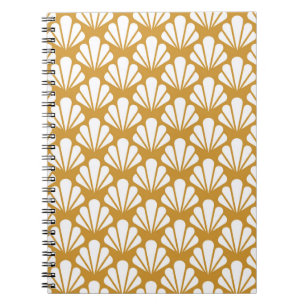 Art Deco Seamless Mönster. Geometrisk Blommigt dek Anteckningsbok