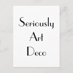Art Deco-serietypgrafi Vykort