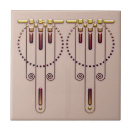 Art Deco"Shades of" Tile Kakelplatta
