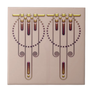 Art Deco"Shades of" Tile Kakelplatta