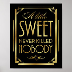 Art Deco-signera Skriv ut en LITEN VECKA Poster