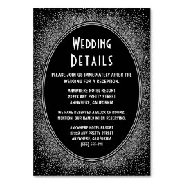 Art Deco Silver-bröllopskort, lägg till kort