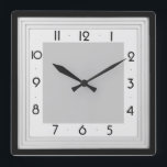 Art Deco simple grått Fyrkantig Klocka<br><div class="desc">Underbar klockdesign. Du kommer att kärlek det som andra. Du kan fritt använda den här designen för andra produkter som du gillar eller anpassa och lägga till texten. Följ mig för mer. Tack. Ha en trevlig dag.</div>