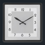 Art Deco simple grått Fyrkantig Klocka<br><div class="desc">Underbar klockdesign. Du kommer att kärlek det som andra. Du kan fritt använda den här designen för andra produkter som du gillar eller anpassa och lägga till texten. Följ mig för mer. Tack. Ha en trevlig dag.</div>