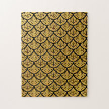 Art Deco-Sjöjungfru - Svarta och Guld