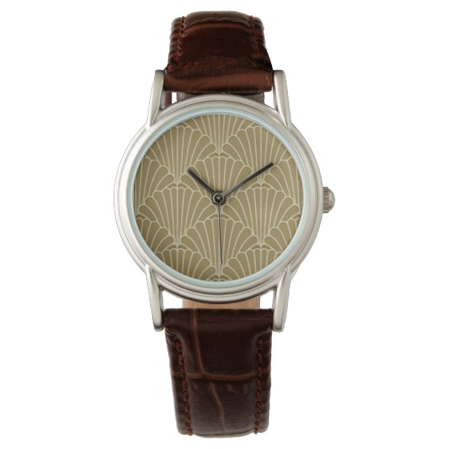 Art Deco Skal Inspirerad Klocka (Framsida)