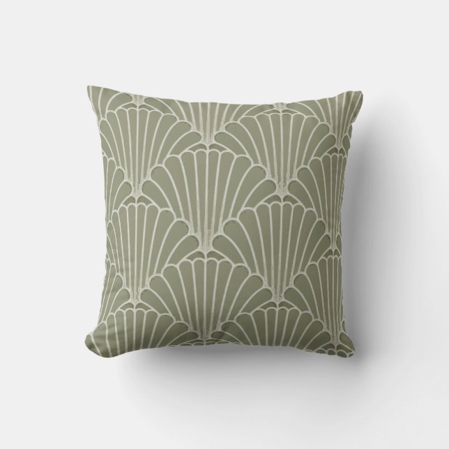 Art Deco Skal Mönster Kudd Kudde (Framsida)