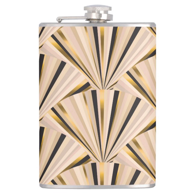 Art Deco-skalor: Geometric Golden Glamor Fickplunta (Framsidan)