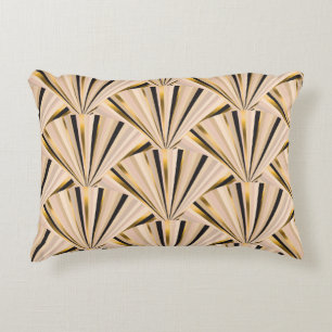 Art Deco-skalor: Geometric Golden Glamor Prydnadskudde