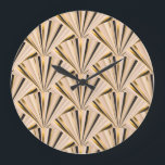 Art Deco-skalor: Geometric Golden Glamor Stor Klocka<br><div class="desc">Geometric färg sömlös mönster. Abstrakt fläkt, skalor, snäcka struktur. Squama stil, Art deco-bakgrund med beige och guldfärgat linjer. Dekorativ lyxfiber, tapet, som omsluter papper Vintage fyller Luxuriöst geometriskt mönster med gyllene beröring. Öka retoriken med en aning opulens. Geometriskt fläkt och snäcka mönster med lyxkänsla. geometrisk bakgrund, mönster, abstrakt, illustration, struktur,...</div>