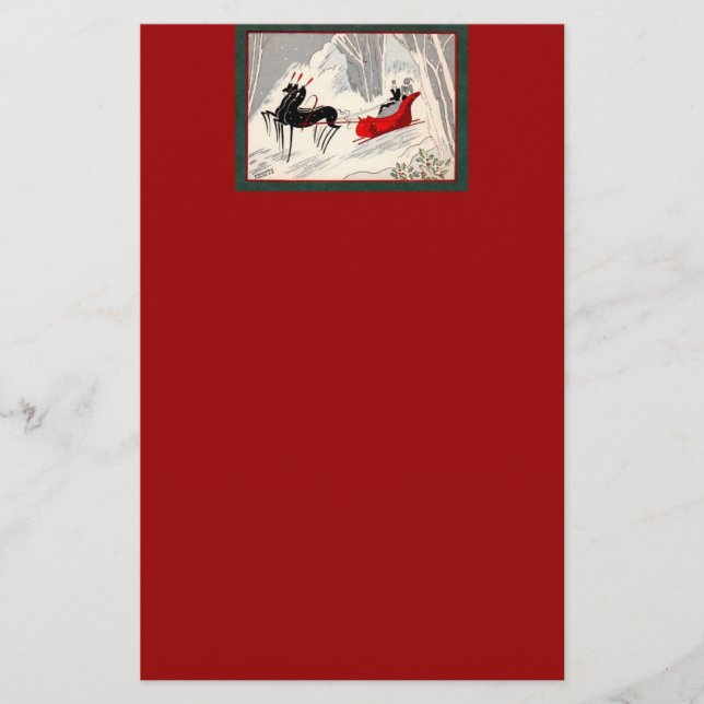 Art Deco Sleigh Ride Brevpapper (Framsida)
