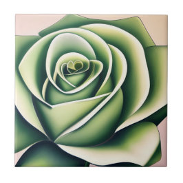 Art Deco Smaragd Rosa Kakel