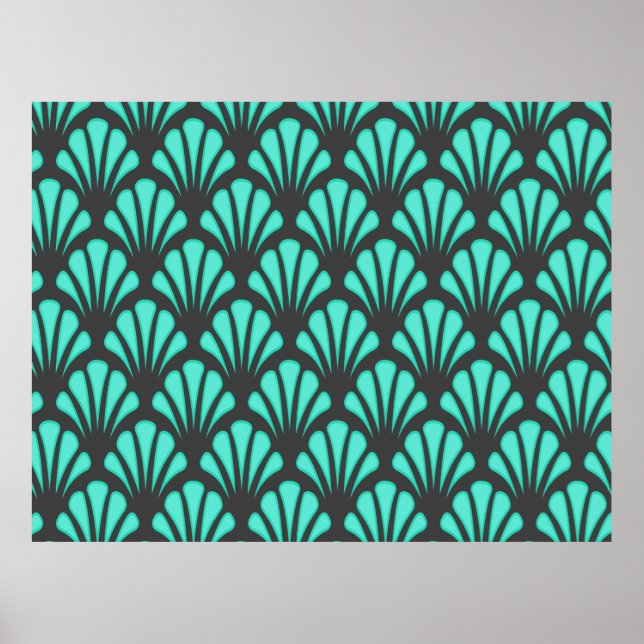 Art Deco-Snäcka - form Poster (Framsidan)