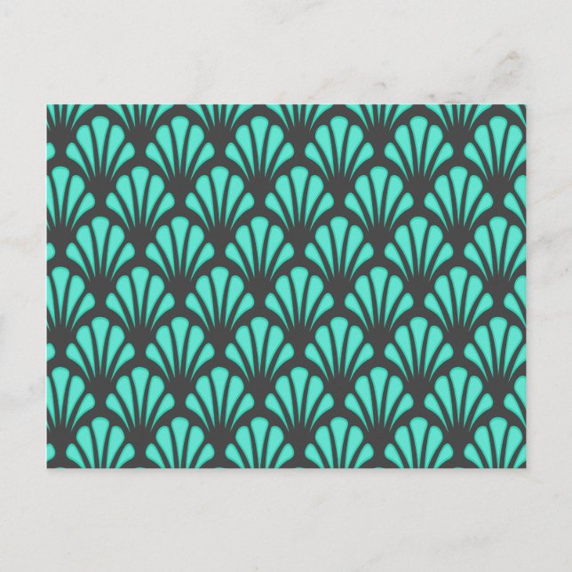 Art Deco-Snäcka - form Vykort (Framsida)