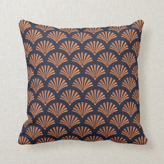Art Deco Snäcka Mönster Copper Kudde