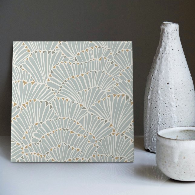 Art Deco Snäckas Ceramic Tile Kakelplatta (Skapare uppladdad)