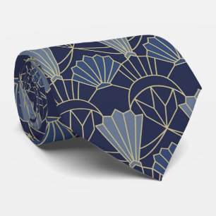Art Deco-snäckor, marinblått Slips