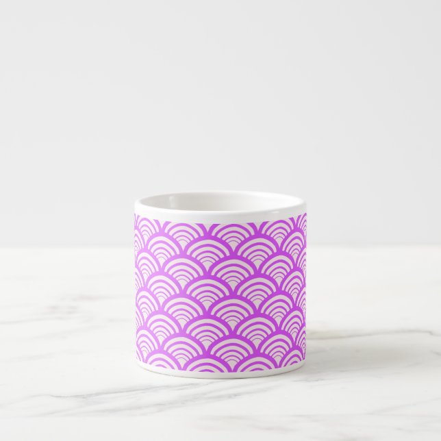 Art Deco Sniglar Båge Geometrisk Hetrosa Espressomugg (Framsidan)