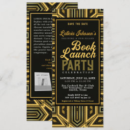 Art Deco Snyggt Glam Bok Launch Inbjudningar