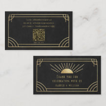 Art Deco sociala kort och tackkort