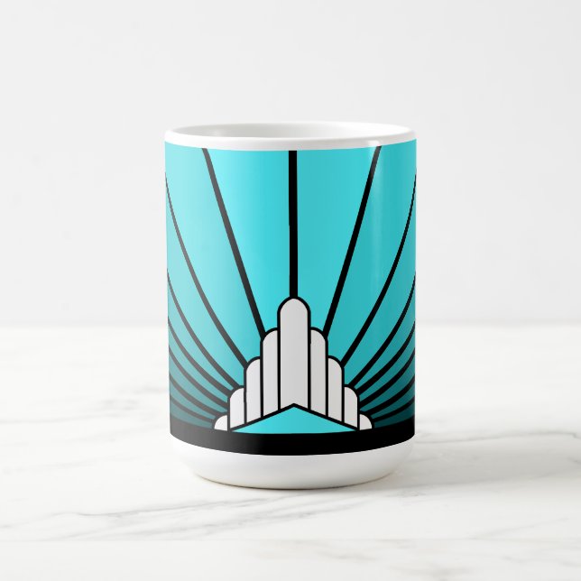 Art deco sol i aqua Mugg (Center)