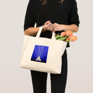 Art deco sol i blue Tote Bag Mini Tygkasse