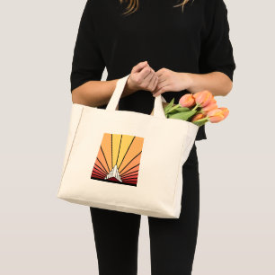 Art deco sol i den gryende tote Bag Mini Tygkasse