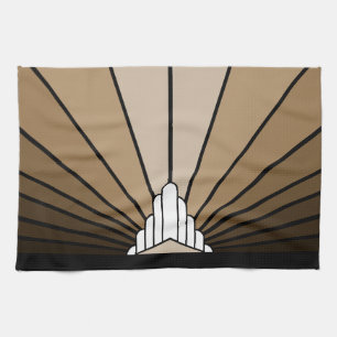 Art deco sol i konsthanddukar kökshandduk