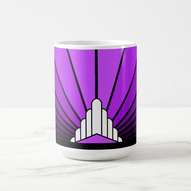 Art deco sol i lila Mugg (Center)