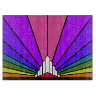 Art deco sol i regnbåge