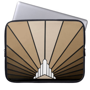 Art deco sol i tan Electronics Bag Laptop Fodral