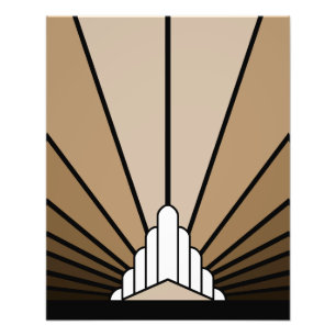 Art deco sol i tan fototryck