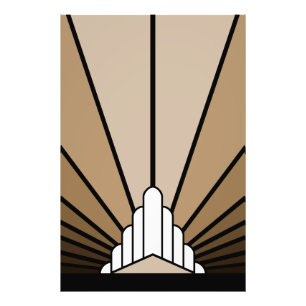 Art deco sol i tan fototryck