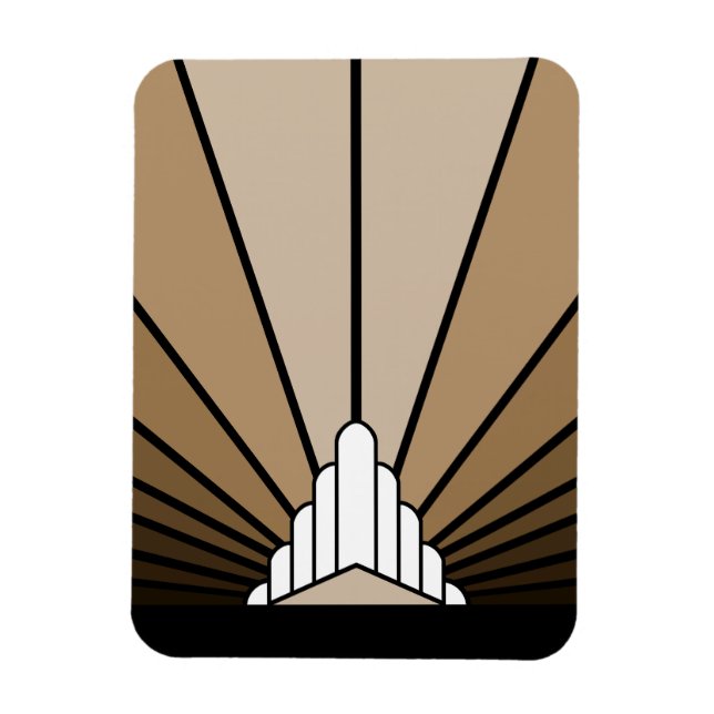 Art deco sol i tan magnet (Vertikal)