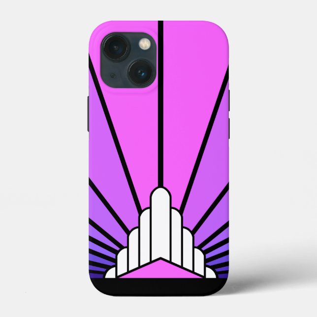 Art deco sol inom lila och rosa (Baksida)