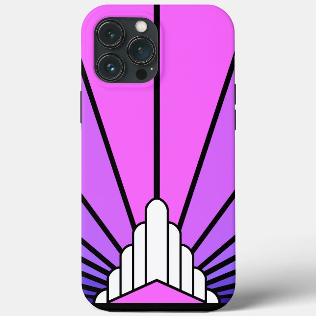 Art deco sol inom lila och rosa (Baksida)
