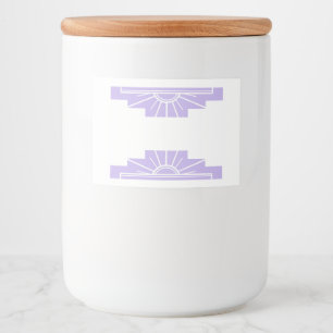 Art deco sol inslag i blek lila mat etiketter