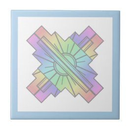 Art deco sol inslag i mjuka pastor kakelplatta