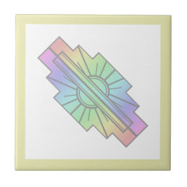 Art deco sol inslag i mjuka pastor kakelplatta