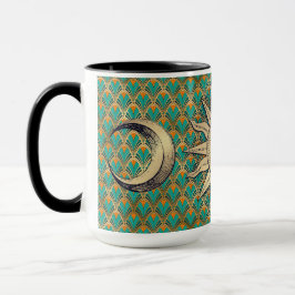 Art Deco Sol & Måne Mugg