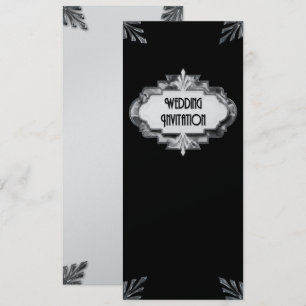 Art déco som gifta sig inbjudan