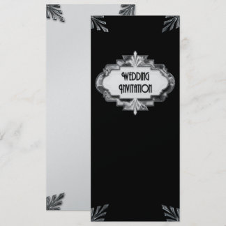 Art déco som gifta sig inbjudan