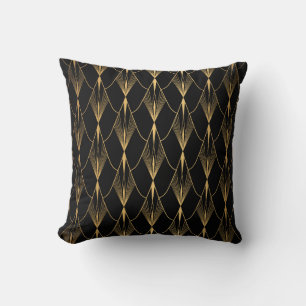 Art Deco: Sömlös lyx i Guld Kudde
