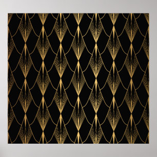 Art Deco: Sömlös lyx i Guld Poster