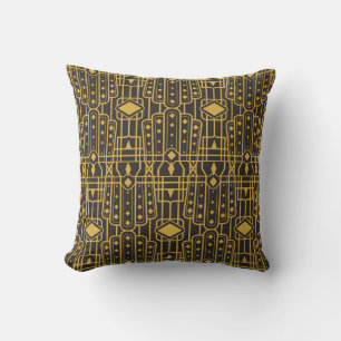 Art Deco, sömlös lyxgeometrisk mönster. Golden Kudde